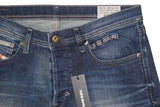 DIESEL KHIRO 0850K Men's Straight Leg Jeans W32 L30 Blue Denim Authentic