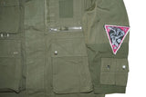 DIESEL J-BATTLE JACKET MEN'S MILITARY GREEN UTILITY FIELD PATCHES AUTHENTIC