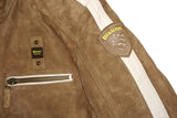 BLAUER SUEDE LEATHER JACKET 24WBLUL01391 MEN'S SIZE M TAN BROWN BIKER AUTHENTIC