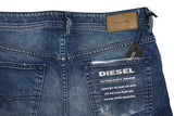 DIESEL Buster 081AQ Men's Slim Straight Blue Jeans W32 L32