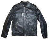 DIESEL L-BOY-R Men’s Black Leather Biker Jacket Size L Moto Racer