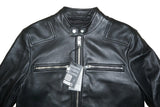 DIESEL L-BOY-R Men’s Black Leather Biker Jacket Size L Moto Racer