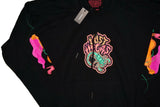 DIESEL S-ALBY-SC Men’s Black Graphic Hoodie Size S Scorpion Print