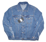 DIESEL NHILL-SP2 009DZ Men’s Denim Jacket Size S Blue Authentic