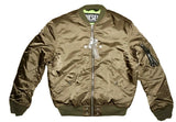DIESEL J-JAVIER Men’s Bomber Jacket Olive Green Size XS Lace-Up Authentic