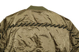 DIESEL J-JAVIER Men’s Bomber Jacket Olive Green Size XS Lace-Up Authentic