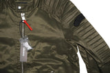 DIESEL J-SHIRO Men’s Military Green Biker Jacket Size S Moto Style Authentic