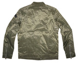 DIESEL J-SHIRO Men’s Military Green Biker Jacket Size S Moto Style Authentic