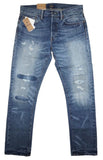 Polo Ralph Lauren Varick Slim Straight Jeans W31 L32 Blue Distressed Denim