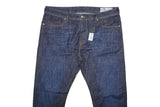 DIESEL DEEPZIP 084VP Jeans W38 L32 Men’s Slim Carrot Fit Blue Denim Zip Detail