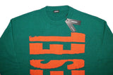 Diesel K-Logox-A Men’s Wool Blend Logo Jumper – Green/Orange – Size L