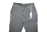 DIESEL P-CASSIA-A Women's High Waist Striped Cigarette Trousers – Black Beige