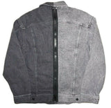 DIESEL D-Poll Men's Two-Tone Grey Denim Jacket – Colour Block Design