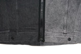 DIESEL D-Poll Men's Two-Tone Grey Denim Jacket – Colour Block Design