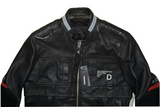 DIESEL L-DIXON LEATHER JACKET SIZE S