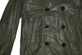 DIESEL L-KORA LEATHER JACKET OLIVE GREEN