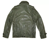 DIESEL L-KORA LEATHER JACKET OLIVE GREEN