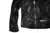 DIESEL L-BORT LEATHER JACKET BLACK SIZE M