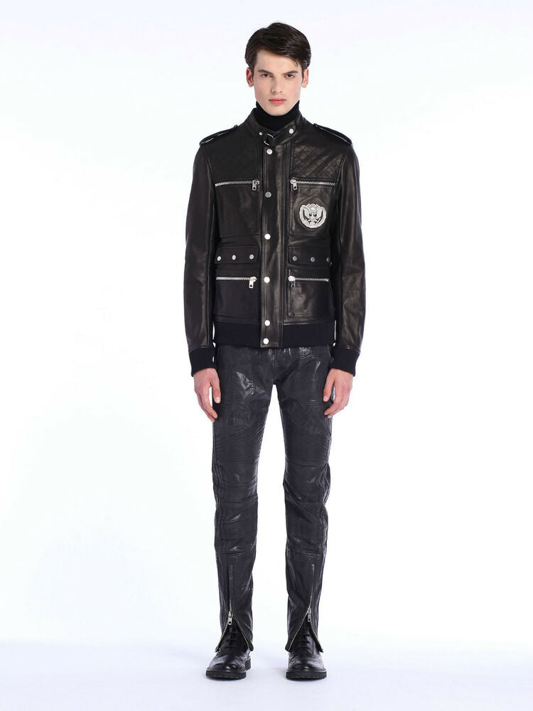 DIESEL BLACK GOLD LUCCY-BOMB LEATHER JACKET