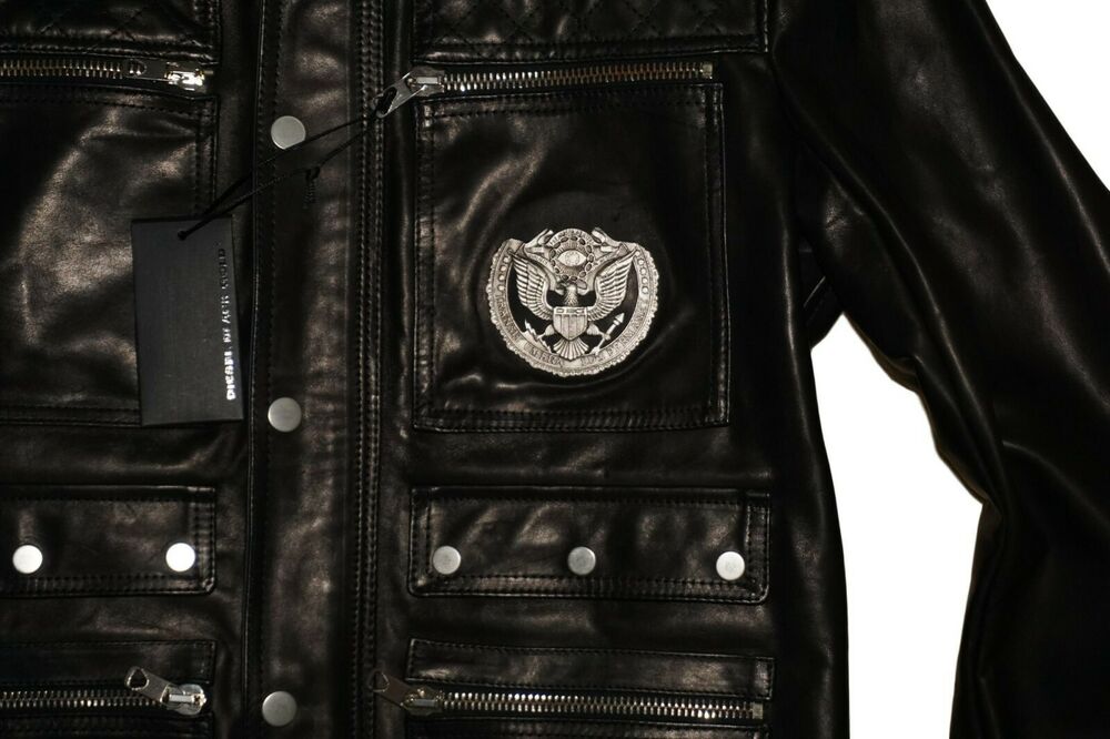 DIESEL BLACK GOLD LUCCY-BOMB LEATHER JACKET