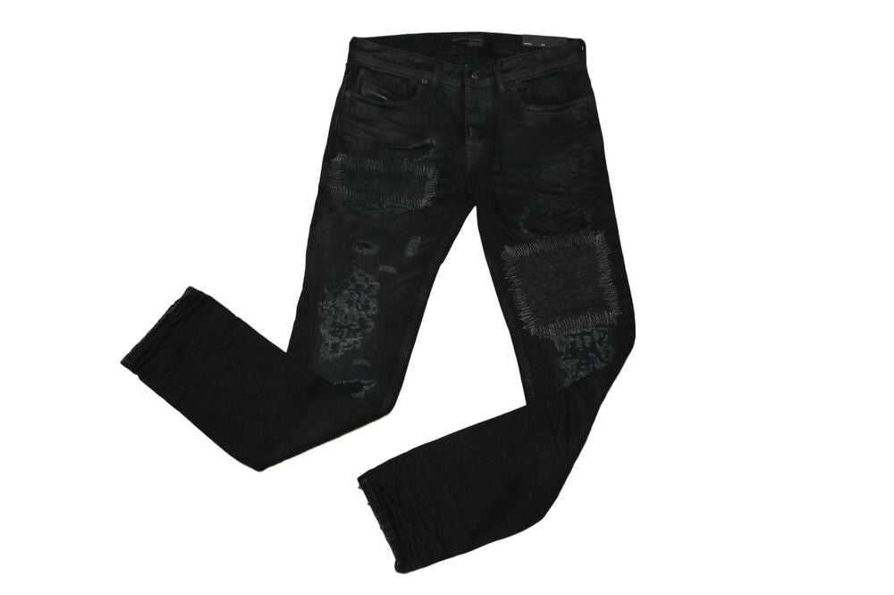 DIESEL BLACK GOLD TYPE-2510 DISTRESSED SLIM JEANS