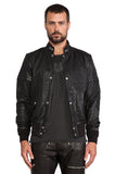 DIESEL L-GHITA BLACK LEATHER JACKET SIZE L 100% AUTHENTIC