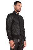 DIESEL L-GHITA BLACK LEATHER JACKET SIZE L 100% AUTHENTIC