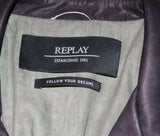 REPLAY DISTRESSED LEATHER JACKET