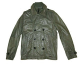 Diesel L-Kora Leather Jacket Olive Green Size M 100% Authentic