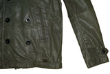 Diesel L-Kora Leather Jacket Olive Green Size M 100% Authentic