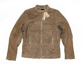 Diesel L-Raj Beige Leather Jacket