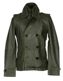 Diesel L-Kora Leather Jacket Olive Green Size M 100% Authentic